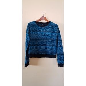 Forever21 Deep Teal Cropped Sweatshirt
